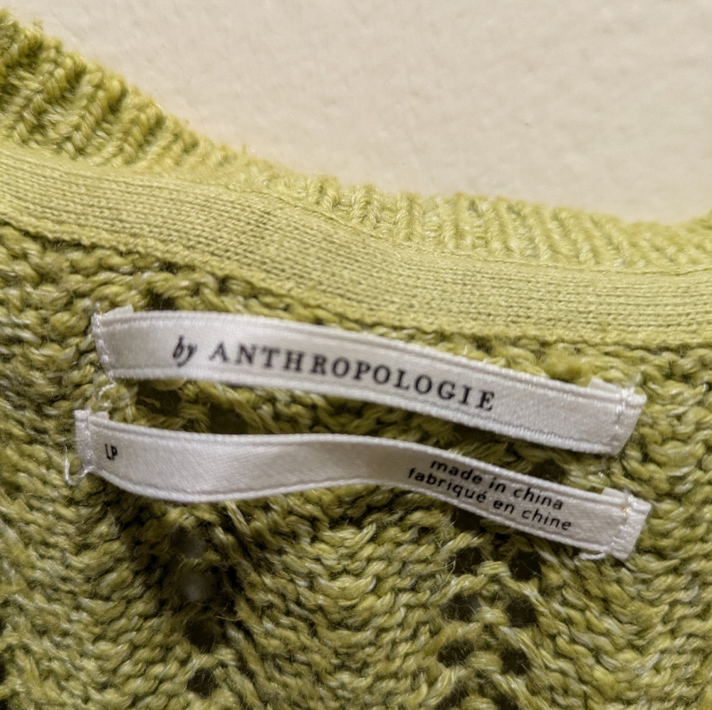 Women's Green Knit Sweater Size Lp - Picture 7 of 12